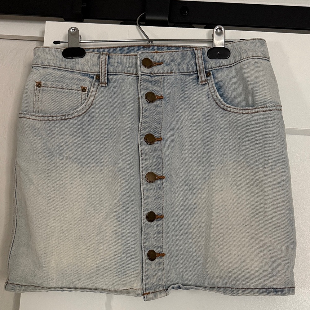 Billabong Light Blue Denim Mini Skirt